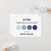 のモダン装結婚装ドレスコードエンクロージャカード カード (正面/裏面インサイチュ)