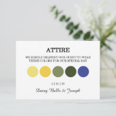 のモダン装結婚装ドレスコードエンクロージャカード カード (スタンド正面)