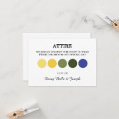 のモダン装結婚装ドレスコードエンクロージャカード カード (正面/裏面インサイチュ)
