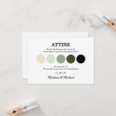 のモダン装結婚装ドレスコードエンクロージャカード カード (正面/裏面インサイチュ)