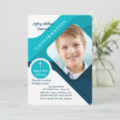 のモダン賛美写真確認招待状 招待状 (スタンド正面)