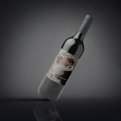 のモダン黒結婚と白のオーバーレイフォト ワインラベル