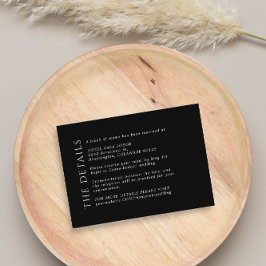 のモダン黒結婚詳細エンクロージャカード エンクロージャーカード