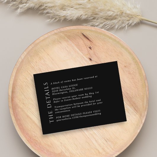 のモダン黒結婚詳細エンクロージャカード エンクロージャーカード