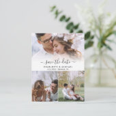 のモダン4結婚枚の写真は日付カードを保存 案内状 (スタンド正面)