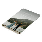 のモダンSave the Date Magnet White マグネット (左側)