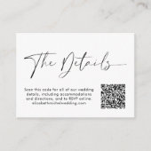 のモダンWeb結婚サイトQRコード写真 エンクロージャーカード (正面)