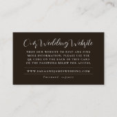 のモダンWeb結婚サイトQRコードRSVPエンクロージャカード 名刺 (正面)