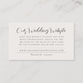 のモダンWeb結婚サイトQRコードRSVPエンクロージャカード 名刺