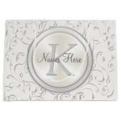 のモノグラム抱き枕結婚または大事な行事 ラージペーパーバッグ (正面)