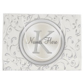 のモノグラム抱き枕結婚または大事な行事 ラージペーパーバッグ (裏面)