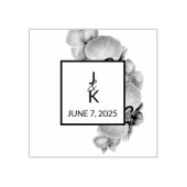 のモノグラム結婚ウッドアートスタンプ ラバースタンプ (インプリント)