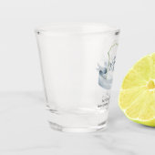 のモノグラム結婚クレストロゴガラス ショットグラス (左)