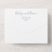 のモノグラム結婚クレストロゴクラシック招待状 オールインワン招待状 (裏面)