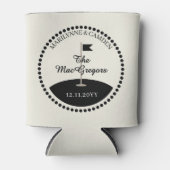 のモノグラム結婚デイトゴルフをテーマにした 缶クーラー (正面)