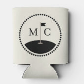 のモノグラム結婚デイトゴルフをテーマにした 缶クーラー (裏面)