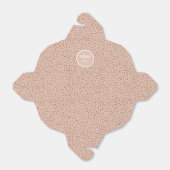 のモノグラム結婚ボホベージュ&ブラウンドットの好意ボックス フェイバーボックス (折り畳みなし)