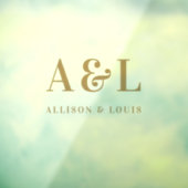 のモノグラム結婚ミニマリスト白金ゴールド ウィンドウサイン (シート3)