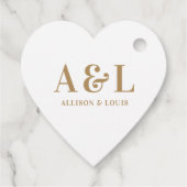 のモノグラム結婚ミニマリスト白金ゴールド フェイバータグ (裏面)