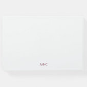 のモノグラム結婚ミニマリストBurgundyピンクフローラ ゲストブック (裏面)