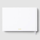 のモノグラム結婚ミニマルシンプル主義ゴールドフォイル ゲストブック (裏面)