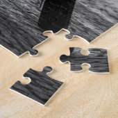 のモーターバイク白黒 ジグソーパズル (側面)