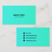 ★のユニークなネオンモダンでカスタムな名刺の★ 名刺 (正面/裏面)