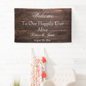 のユニーク旗の後素朴は幸せ結婚に 横断幕 (インサイチュ)