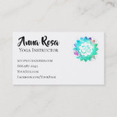 *~*のヨガのインストラクターの先生OMのオウムのはす曼荼羅 名刺 (裏面)