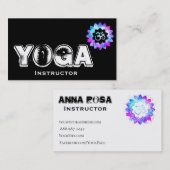 *~*のヨガの先生のインストラクターのはすOMの曼荼羅 名刺 (正面/裏面)