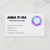 *~*のヨガの先生のインストラクターのはすOMの曼荼羅 名刺 (裏面)