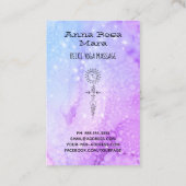 *~*のヨガの日曜日の女性の月の夢の霊気のマッサージ 名刺 (裏面)