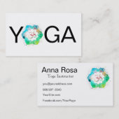 *~*のヨガの曼荼羅のはす先生のインストラクターOmのオウム 名刺 (正面/裏面)