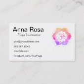 *~*のヨガの曼荼羅OMのオウムのはす先生のインストラクター 名刺 (裏面)