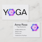 *~*のヨガの曼荼羅OMのオウムのはす先生のインストラクター 名刺 (正面/裏面)