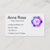 *~*のヨガの曼荼羅OMのオウムのはす先生のインストラクター 名刺 (裏面)