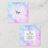 *~*のヨガの治療師のレースの白い曼荼羅のマゼンタの紫色 スクエア名刺 (正面/裏面)