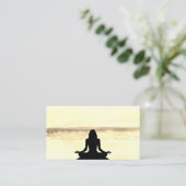 *~*のヨガの海のビーチのサティの黙想の海 名刺 (スタンド正面)