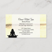 *~*のヨガの海のビーチのサティの黙想の海 名刺 (裏面)