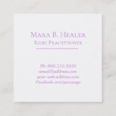 *~*のヨガの生命霊気の神聖な幾何学の花 スクエア名刺 (裏面)