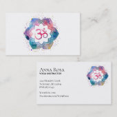 *~*のヨガOmのオウムの先生の霊気のマッサージMindfullness 名刺 (正面/裏面)