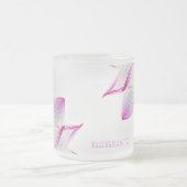 *~*のライトによって満たされるはす霊気のヨガのマッサージのナマステ フロストグラスマグカップ (中央)