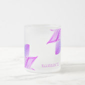 *~*のライトによって満たされるナマステのはす霊気のマッサージのヨガ フロストグラスマグカップ (中央)