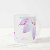 *~*のライトによって満たされるナマステのはす霊気のヨガのマッサージ フロストグラスマグカップ (正面右)