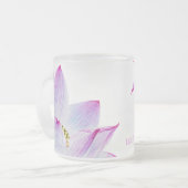 *~*のライトによって満たされるナマステのはす霊気のヨガのマッサージ フロストグラスマグカップ (正面左)