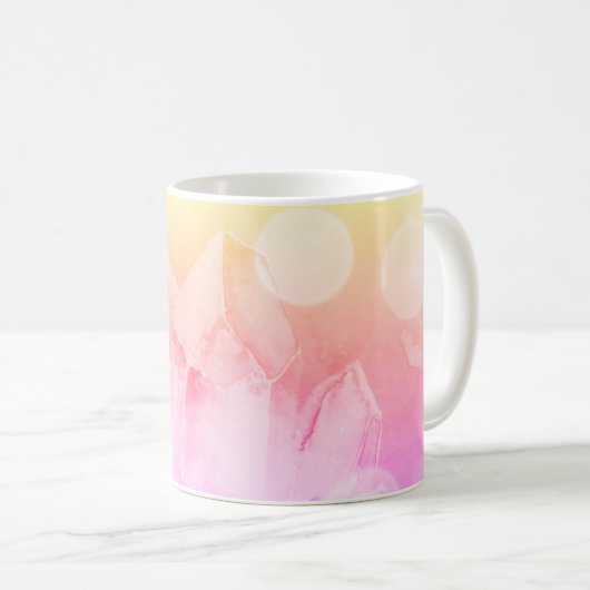 *~*のライトによって満たされる水晶ヨガの霊気エネルギー治療師 コーヒーマグカップ (正面右)