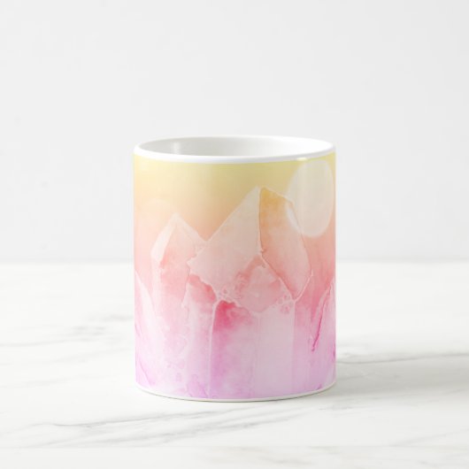 *~*のライトによって満たされる水晶ヨガの霊気エネルギー治療師 コーヒーマグカップ (中央)