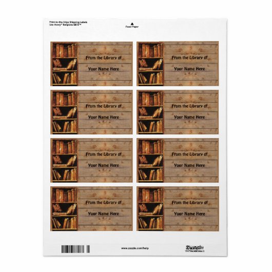 のライブラリから（あなたの名前） ラベル (フルシート)