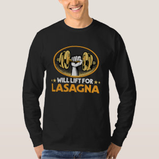 ~のラザニア・パスタのユーモアイタリアン食べ物を持ち上げる Tシャツ