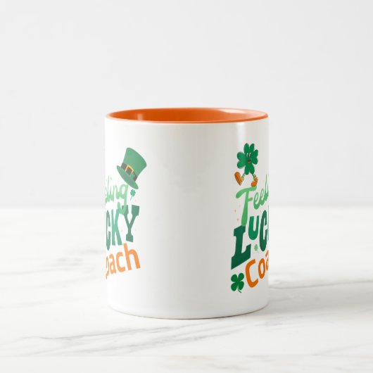 のラッキー感じなコーチfuuny irish mug ツートーンマグカップ (中央)